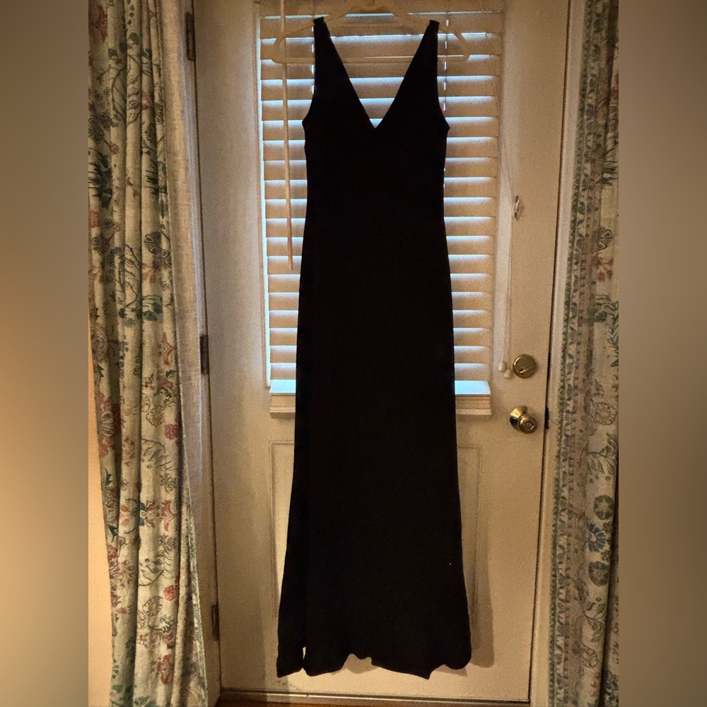Vintage Lauren by Ralph Lauren Black sleeveless bias-cut Dress—size 12